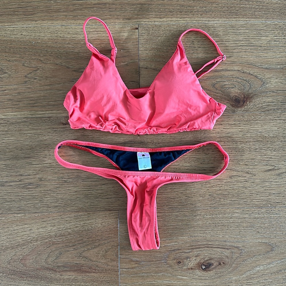 Ama Bikinis Red Super Cheeky Bikini Set